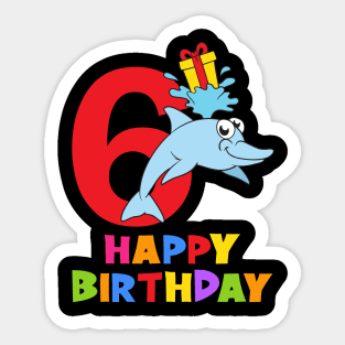 6th Birthday Party 6 Year Old Six Years Sticker